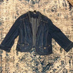 White House Black Market Denim jacket size 4